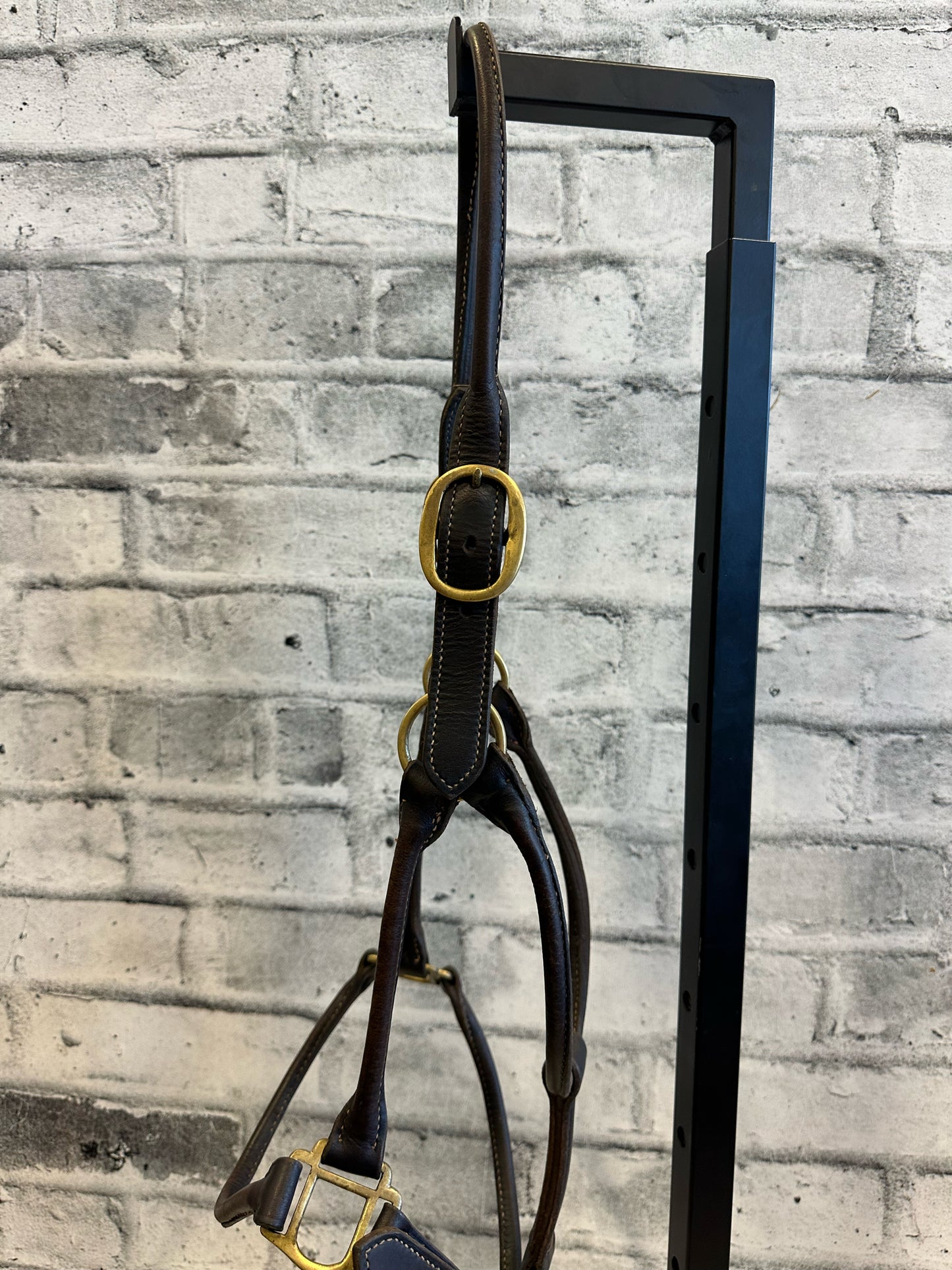Rolled Leather Halter Brown F