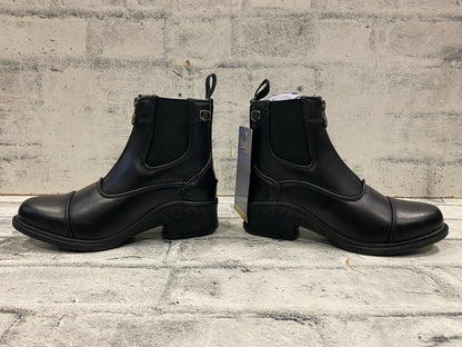 Ovation Zip Up Paddock Boots Black Childrens 3 NEW