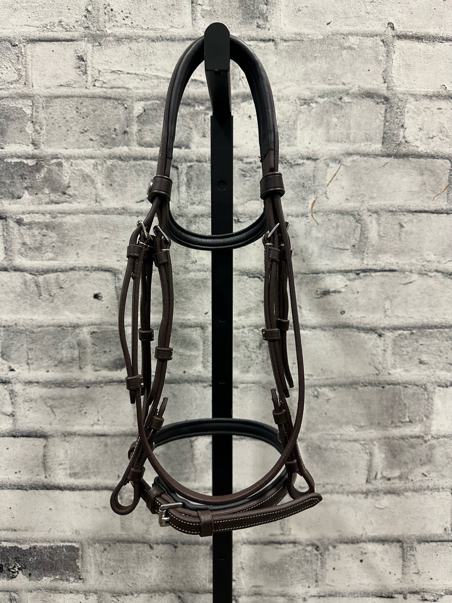 Mondega Padded Fancy Stitch Bridle Brown Cob + Reins