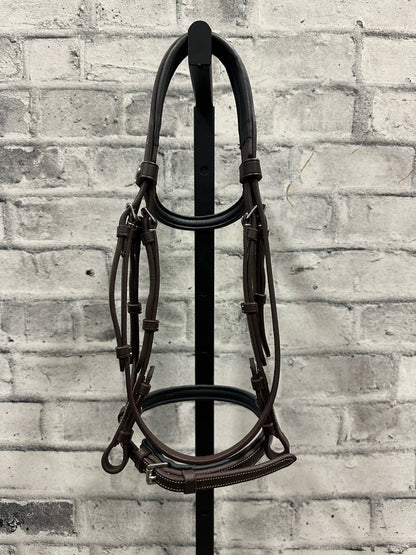 Mondega Padded Fancy Stitch Bridle Brown Cob + Reins