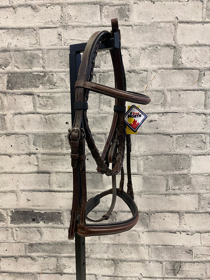 True North Fancy Stitch Bridle + Laced Reins Brown F
