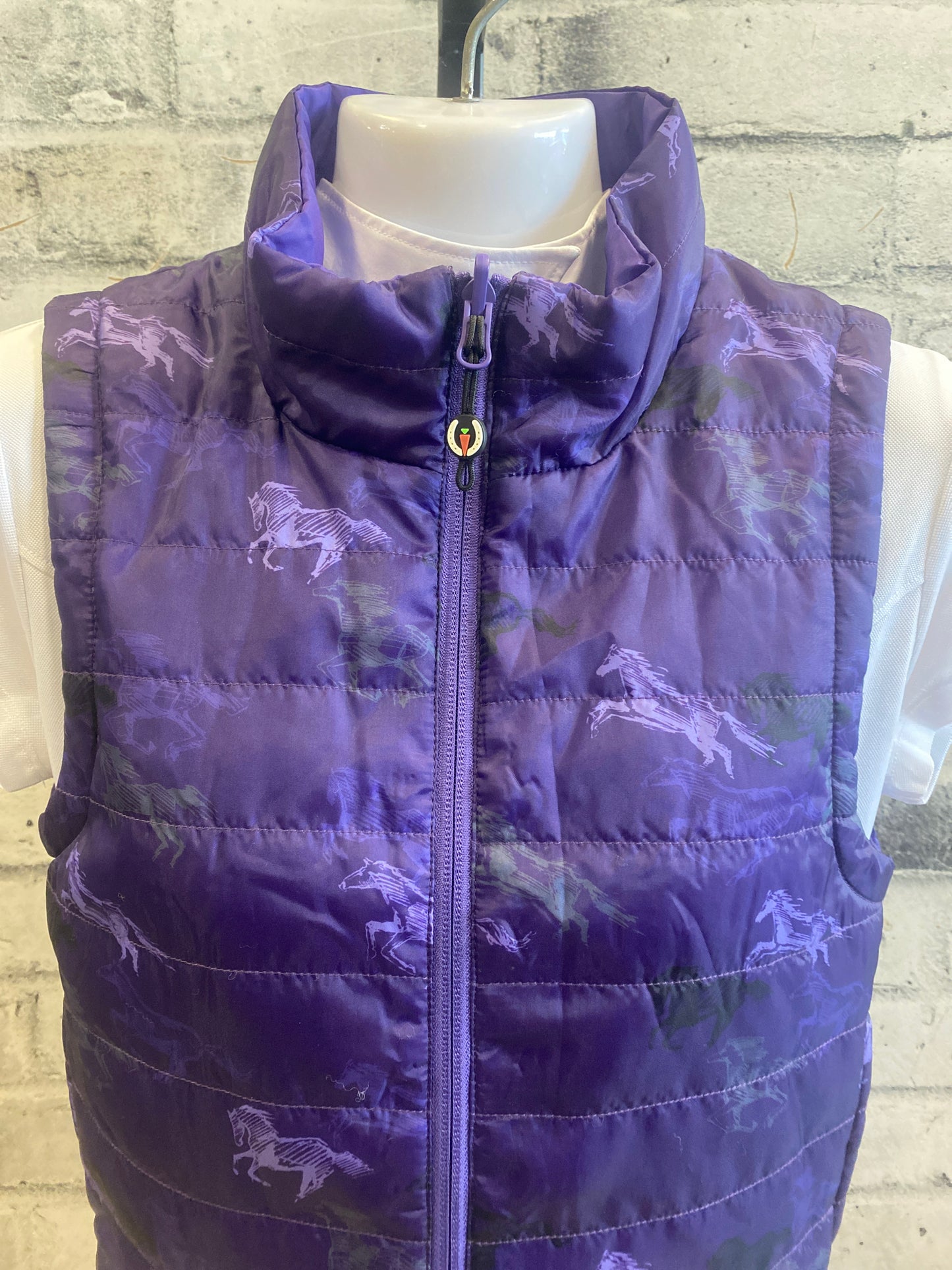 Kerrits Reversible Vest Purple/Horses Childrens M