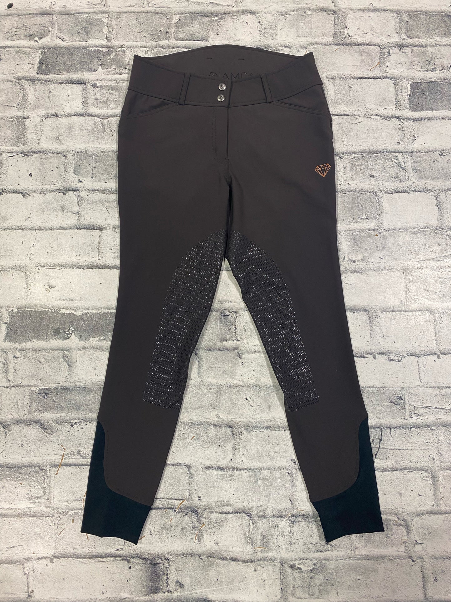 Elation Diamond Silicon Grip KP Breeches Brown 30R