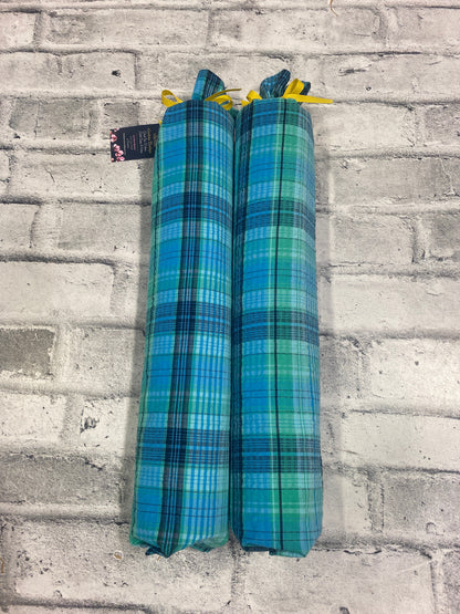 Klip Klop Kreations Boot Buddy - Blue & Green Plaid + Yellow Ribbon