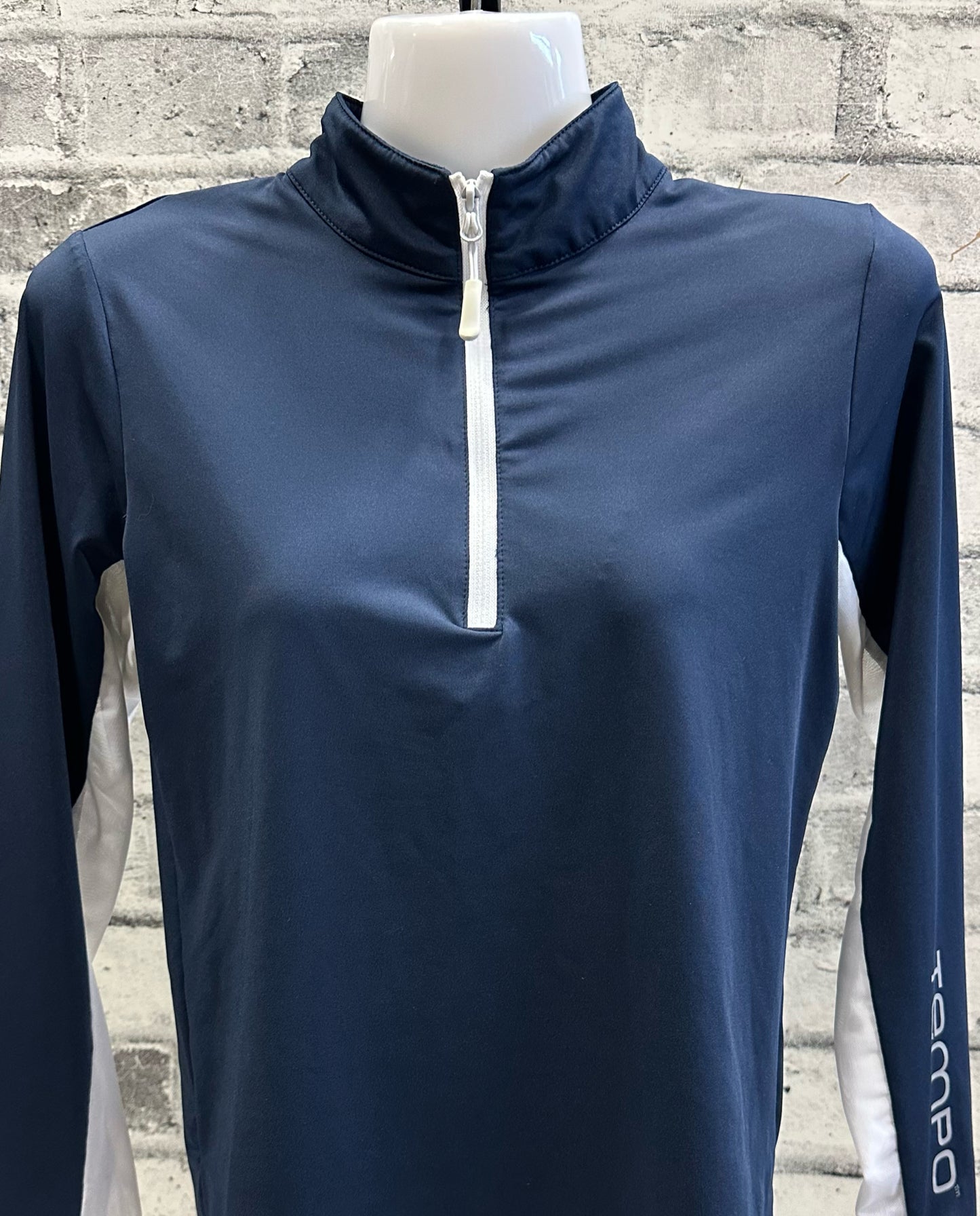 Tempo 1/4 Zip LS Sun Shirt Navy L