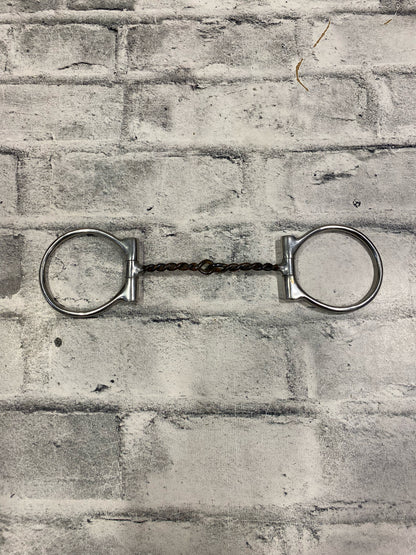 5" Fixed Ring Twisted Wire Snaffle