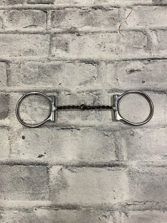 5" Fixed Ring Twisted Wire Snaffle