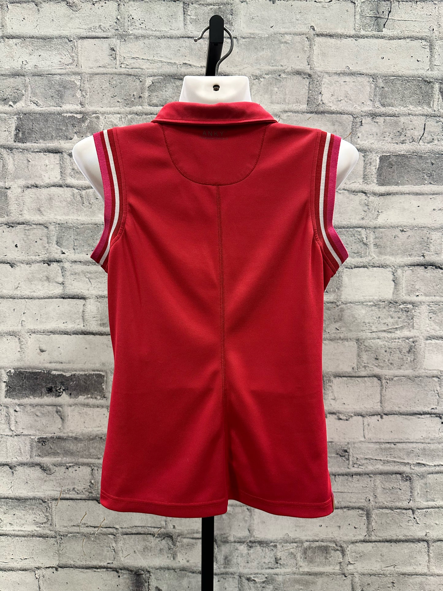 Anky Sleeveless Polo Shirt Red/Pink M (US 8)