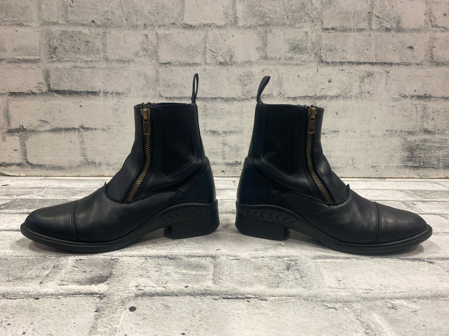 Auken Zip Up Paddock Boots Black 7