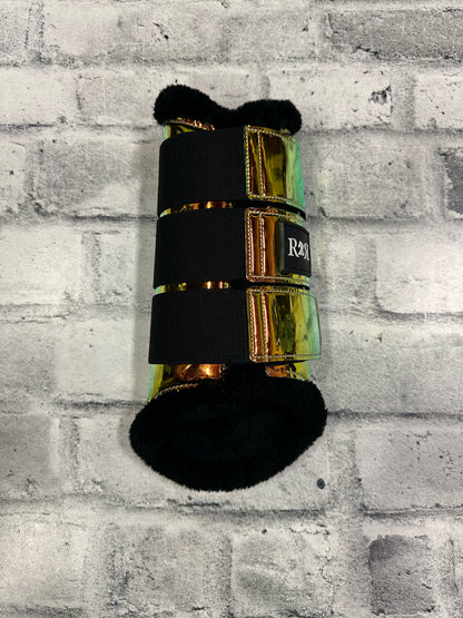 R&R Brushing Boots Metallic Yellow/Orange F