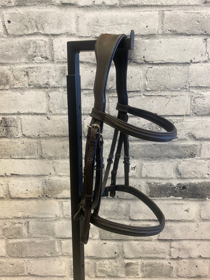 Voltaire Raised Leather Bridle Brown Standard