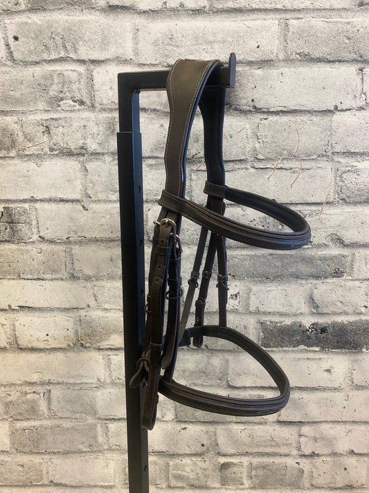 Voltaire Raised Leather Bridle Brown Standard
