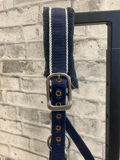 B//Vertigo Padded Nylon Halter Navy WB