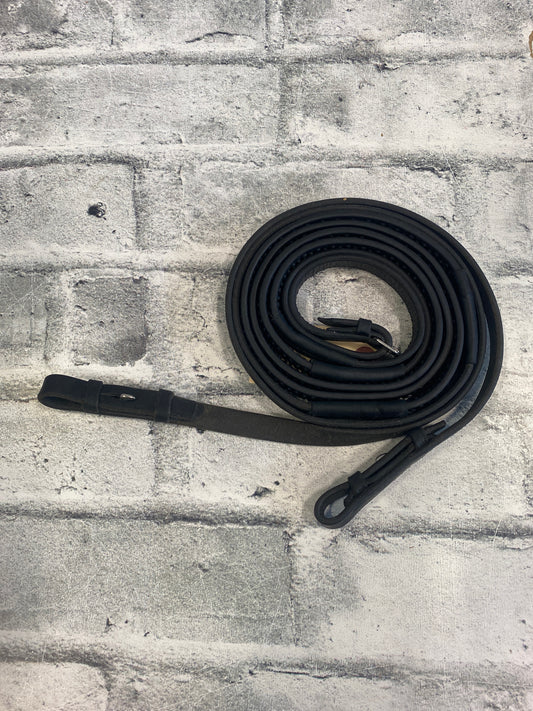 Soft Grip Rubber Reins Black