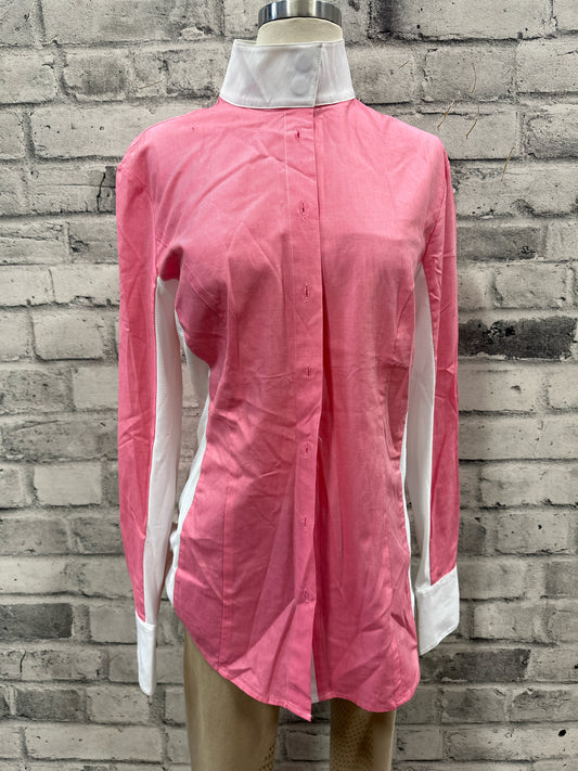 Asmar Oxford LS Show Shirt Pink/White M NEW
