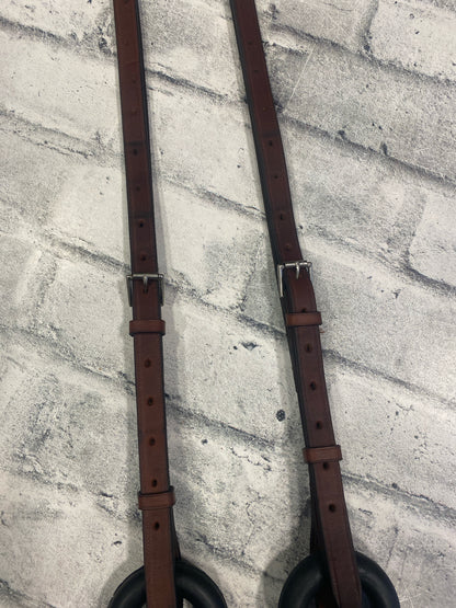 Tory Leather Side Reins w/ Donuts XL