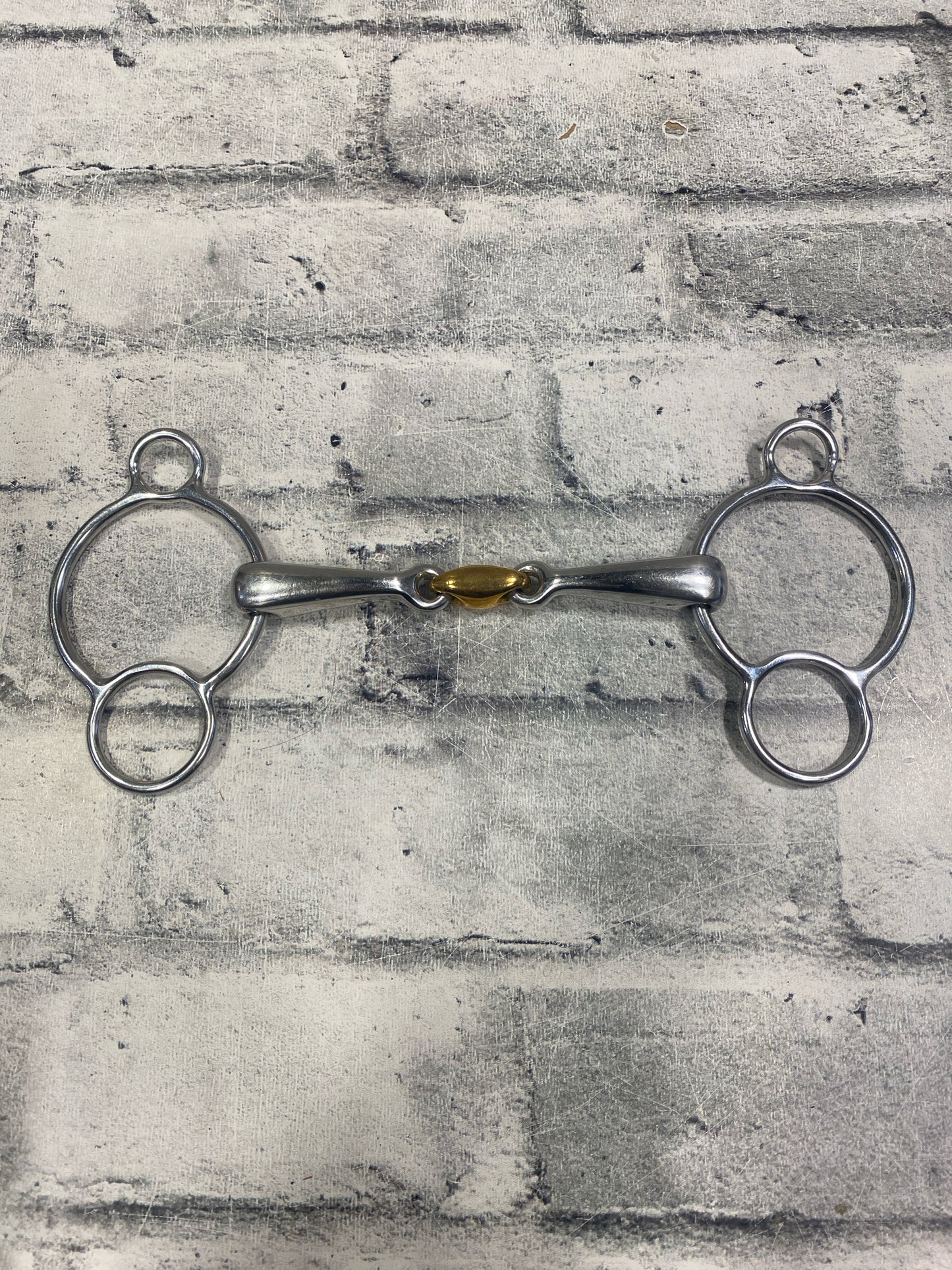 6" Stubben 3 Ring Gag w/ Lozenge
