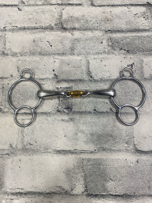 6" Stubben 3 Ring Gag w/ Lozenge