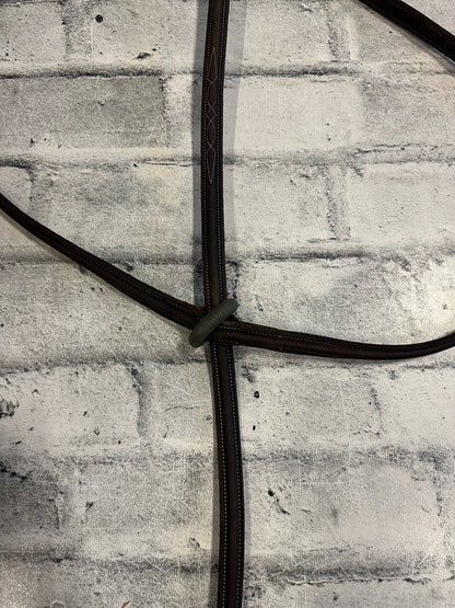 Fancy Stitch Raised Standing Martingale Brown F