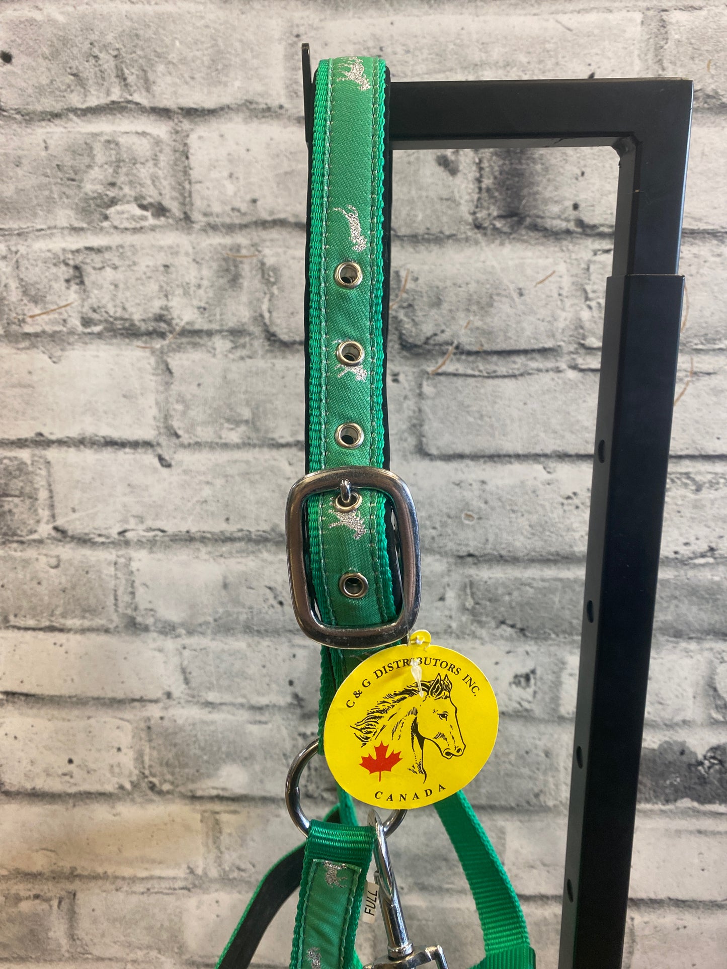 C & G Padded Nylon Halter Green F NEW