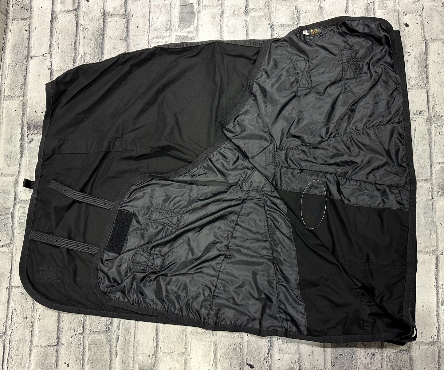 80" Shedrow Cotton Sheet Black (Embroidered)