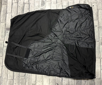 80" Shedrow Cotton Sheet Black (Embroidered)