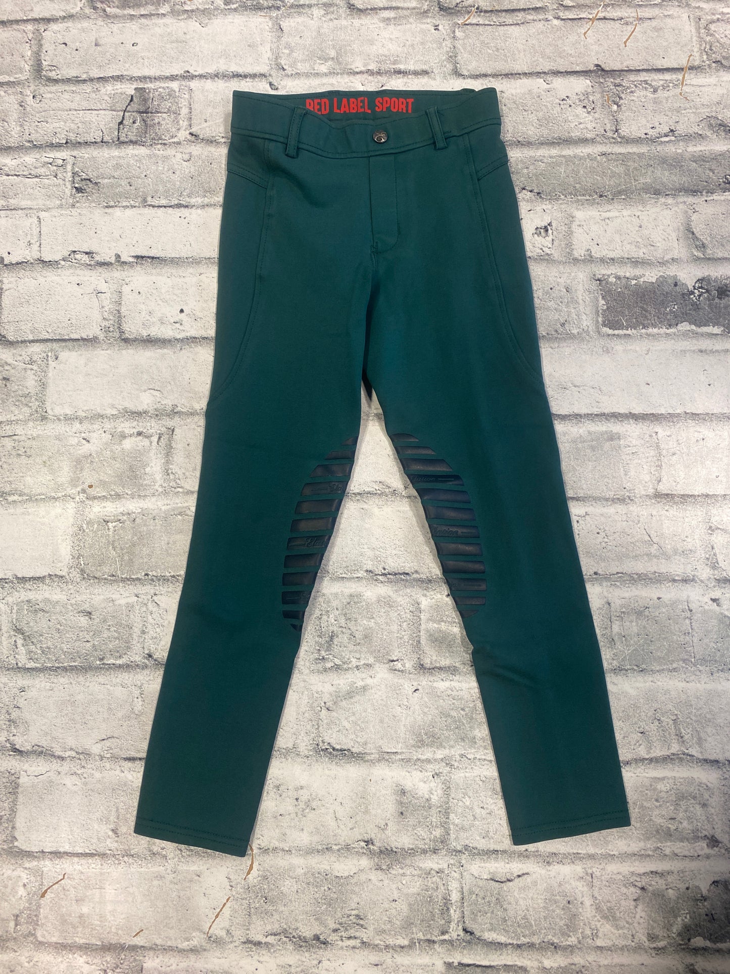 Elation Red Label KP Pull On Breeches Green Childrens M