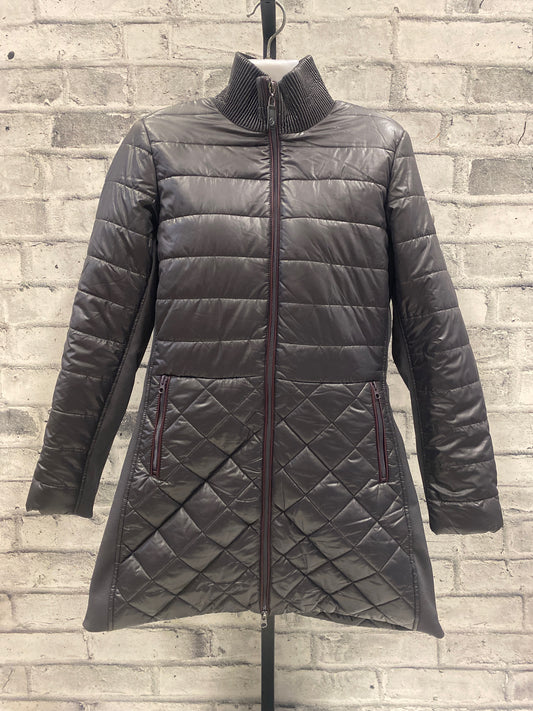 Cavalli Puri Quilted Puffy Riding Jacket Eggplant M
