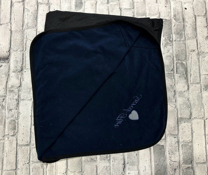 Waterproof Quarter Sheet Black Embroidered L