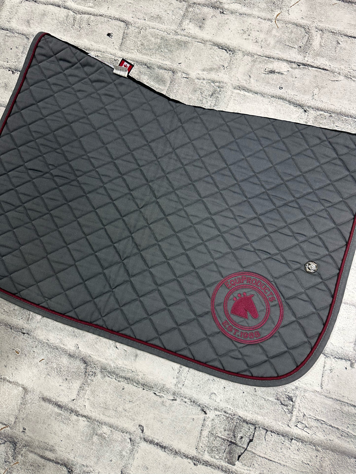 Oglivy Baby Pad Embroidered Grey/Burgundy F