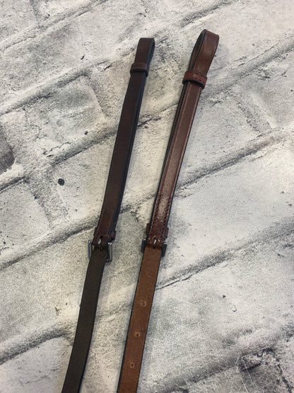 Raised Leather Dog Leash Brown 48-52"