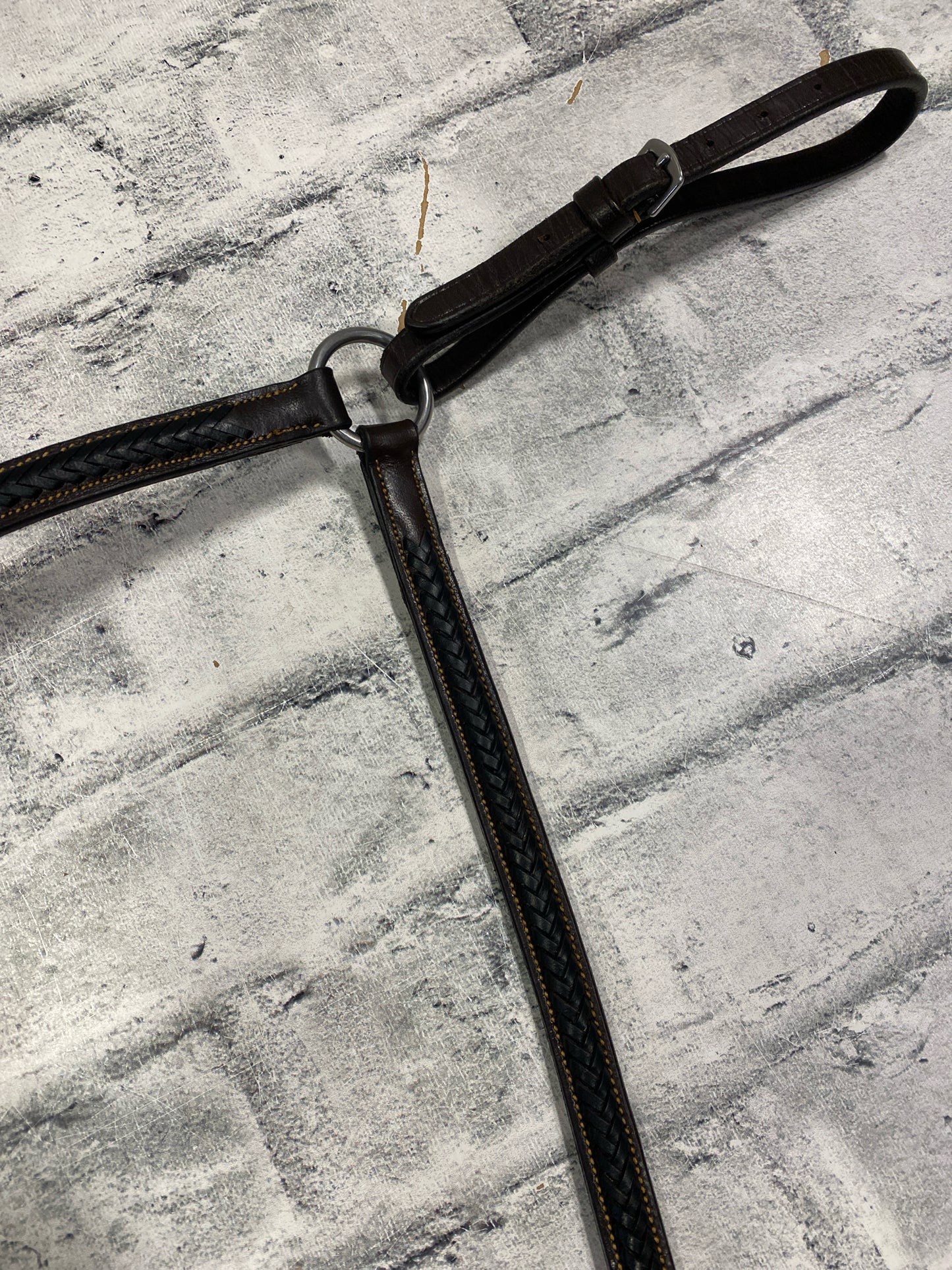 Bobby's Tack Braided Leather Breastplate Brown Cob