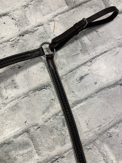 Bobby's Tack Braided Leather Breastplate Brown Cob