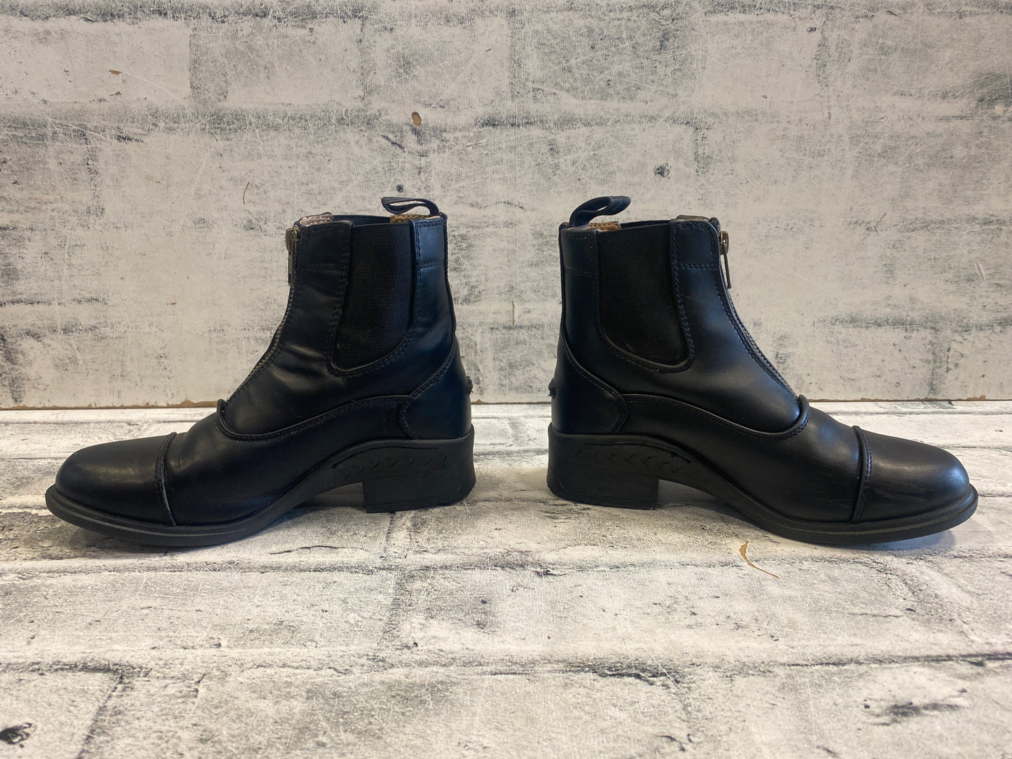 Auken Zip-Up Paddock Boots Black Childrens 2
