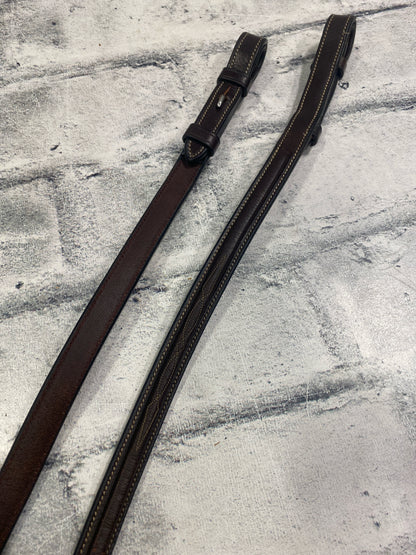 Fancy Stitch Webbed Reins Brown