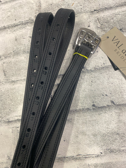 60" Val Du Bois Stirrup Leather Black NEW
