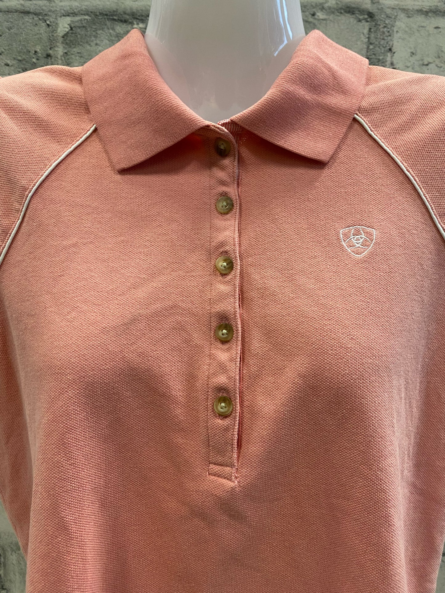 Ariat Sleeveless Polo Shirt Salmon M