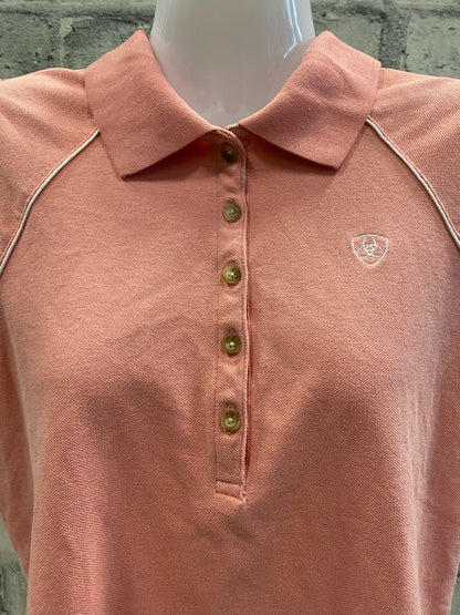 Ariat Sleeveless Polo Shirt Salmon M