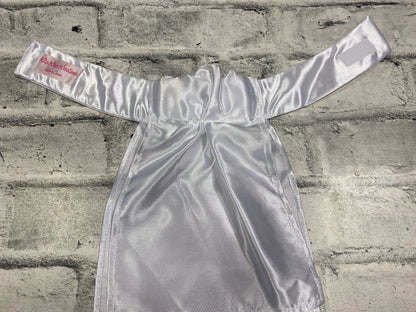 Klip Klop Kreations Stock Tie White w/ Grey Accents