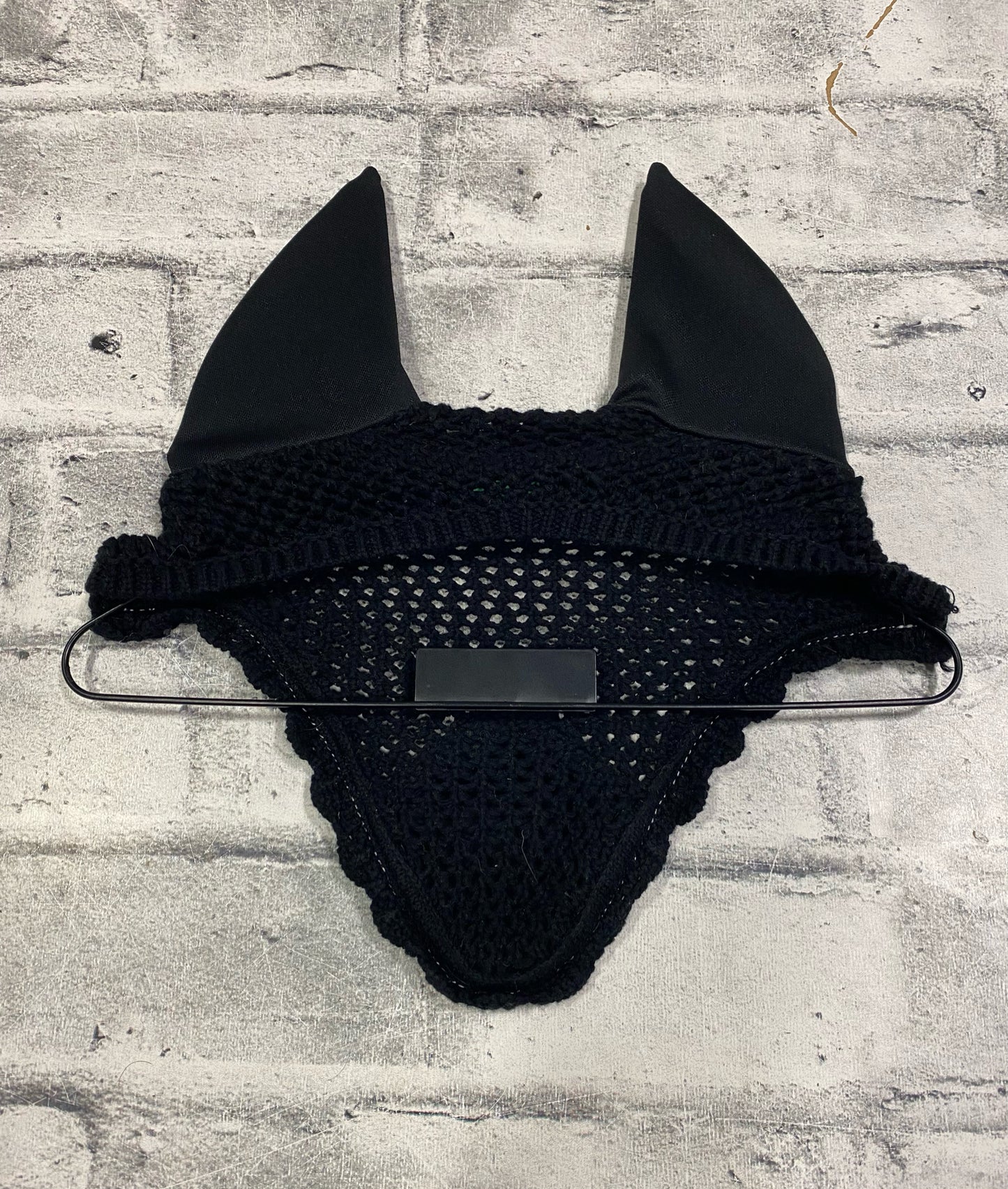 Equestrian Stockholm Fly Bonnet Black Pony