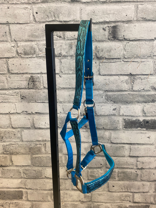 Ger-Ryan Nylon Halter Blue Snakeskin F NEW