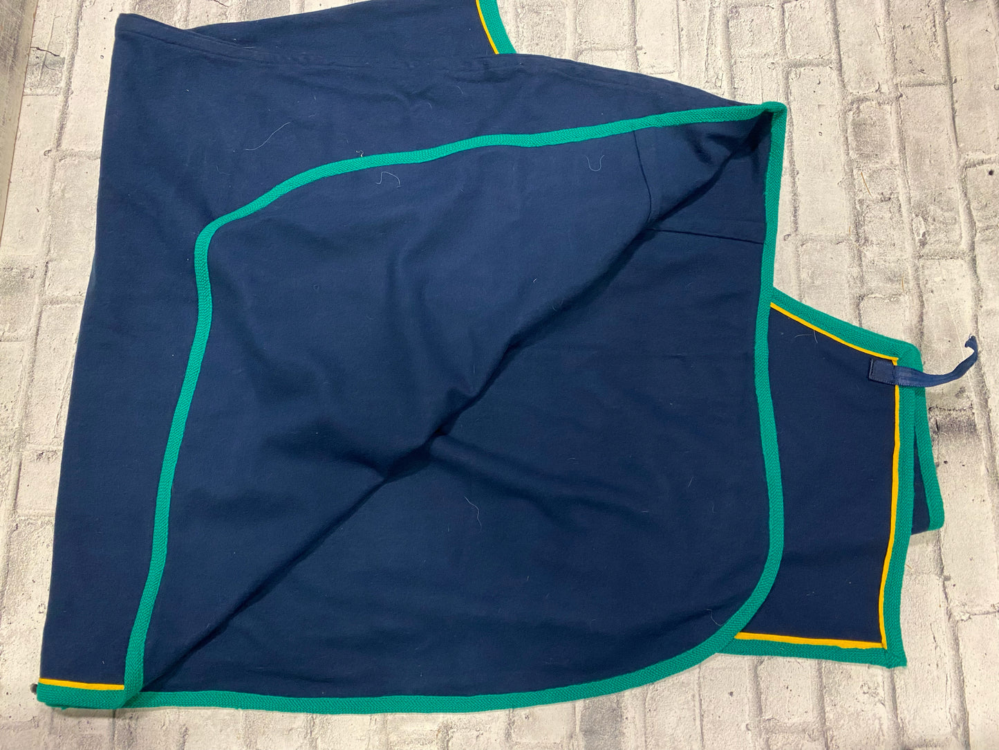 75" Wool Cooler Navy & Green