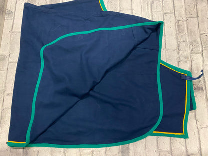 75" Wool Cooler Navy & Green