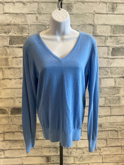 Asmar V-Neck LS Knitted Top Cornflower Blue M