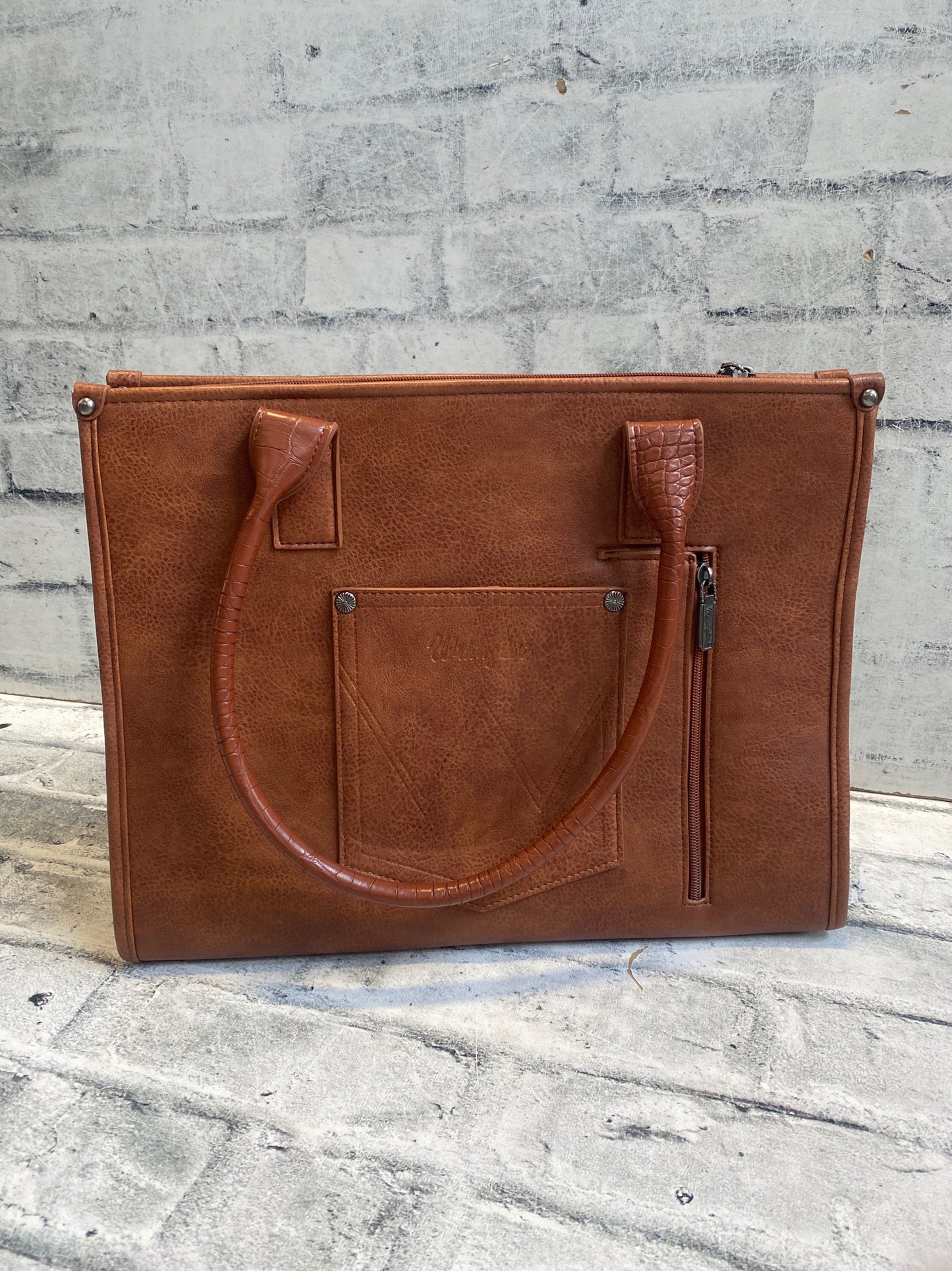 Wrangler Croc Print Leather Purse