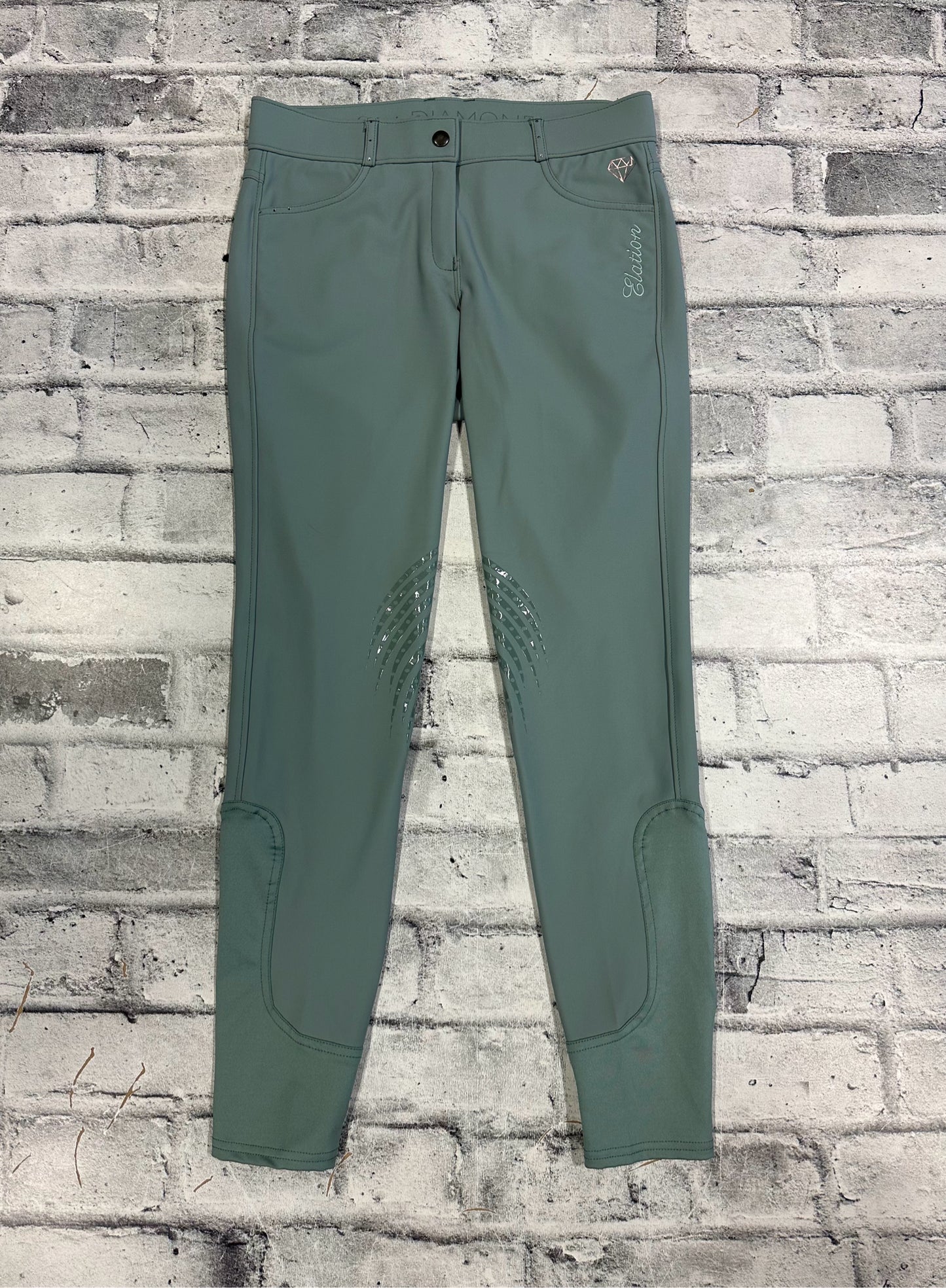 Elation Diamond FS Grip Breeches Seafoam 30