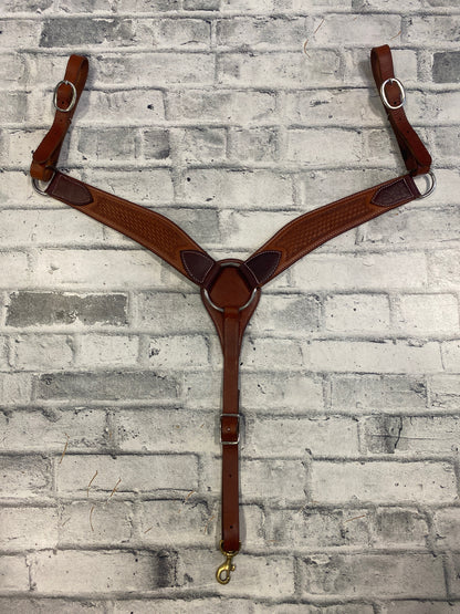 Basketweave Breast Collar Medium Oil