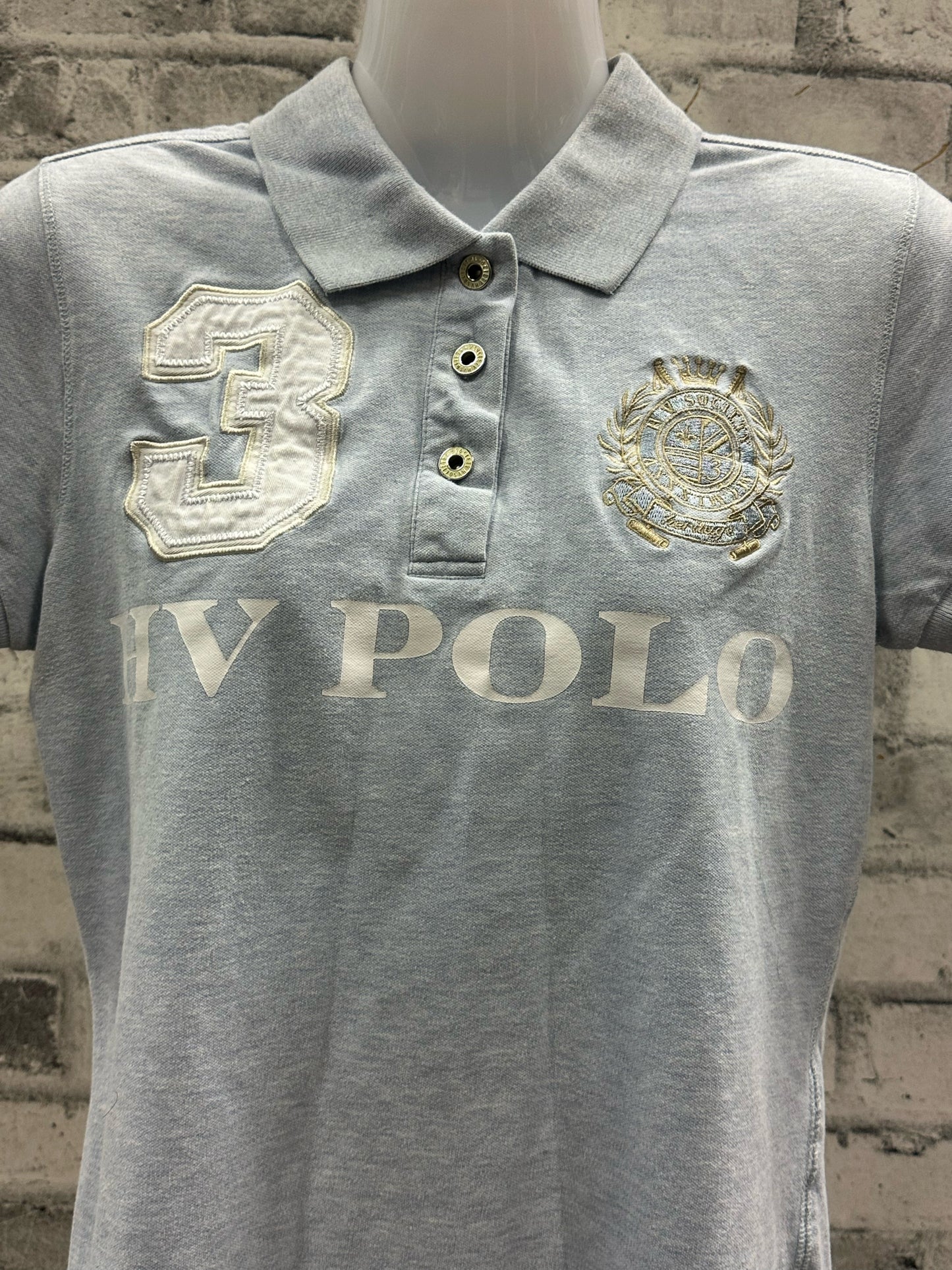 HV Polo SS Polo Shirt Heather Blue M