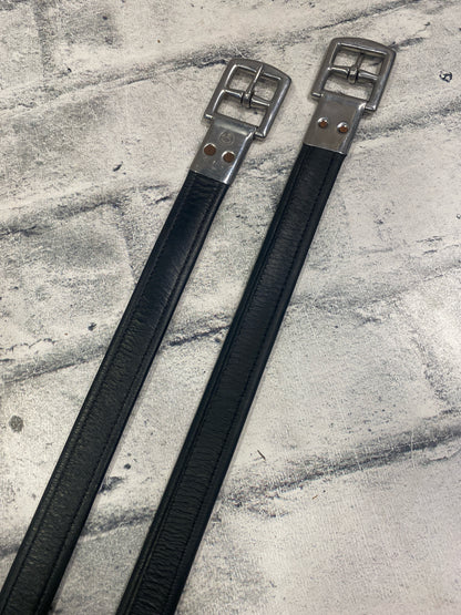 56" Prestige Stirrup Leathers Black