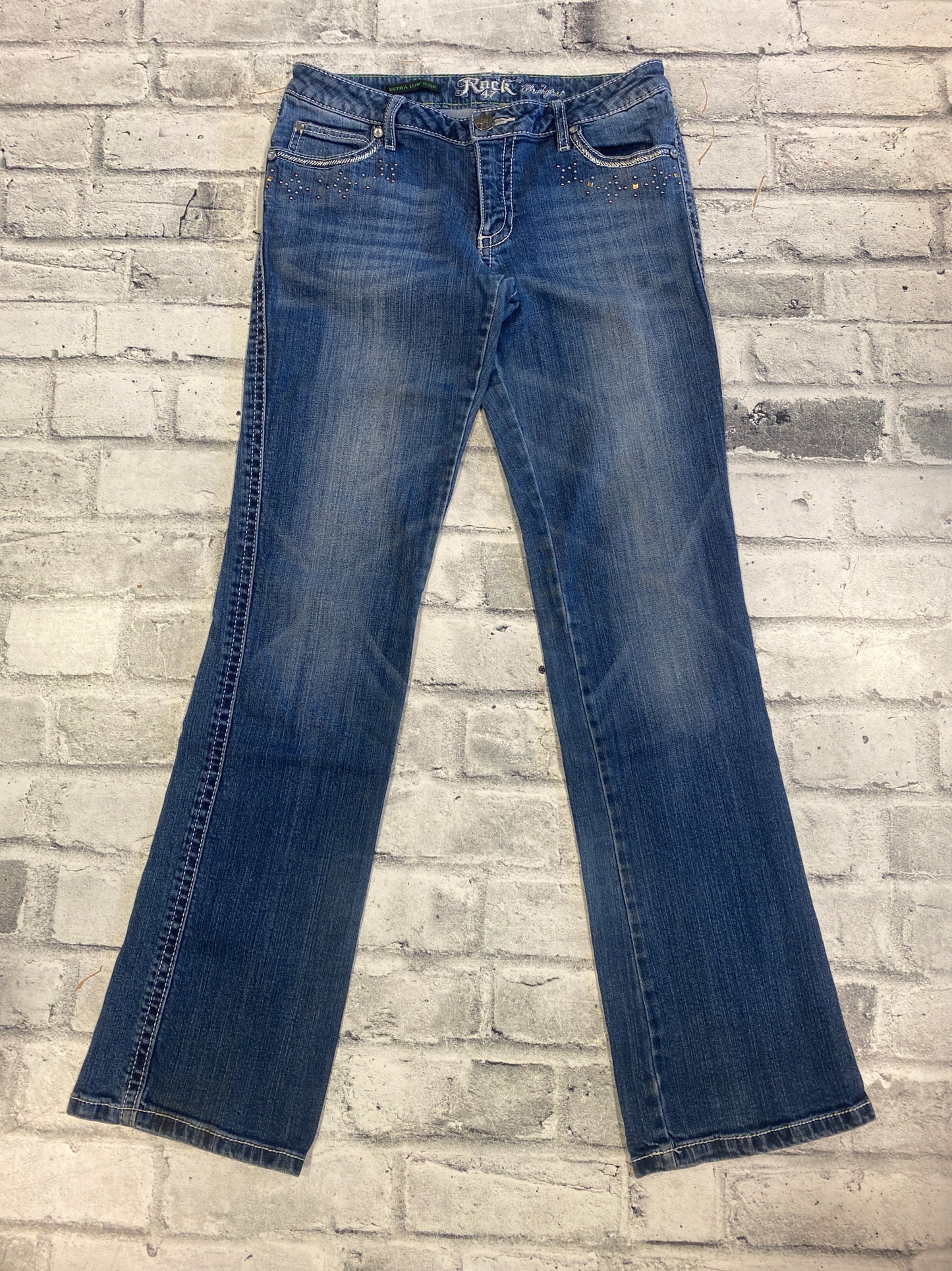 Rock 47 Ultra Low Rise Jeans Med Wash 7/8 x 34